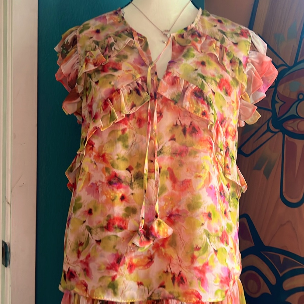 NWT. Misa Flutter sleeve top.